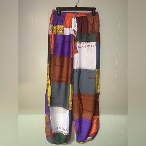 Colorful Patchwork Pants Earthbound Trading NWT